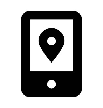Mobil navigasyon düz vektör simgesi