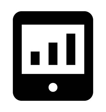 Mobil grafik düz vektör simgesi