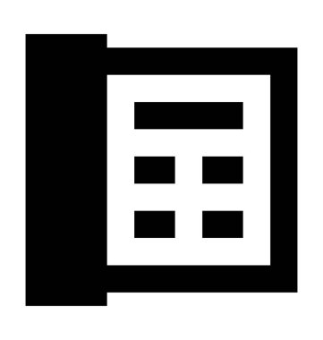 Sabit hat düz vektör simgesi