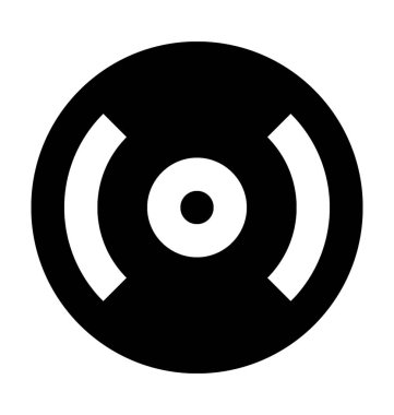 CD düz vektör simgesi