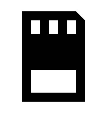 Bellek Kartı Düz Vektör Simgesi