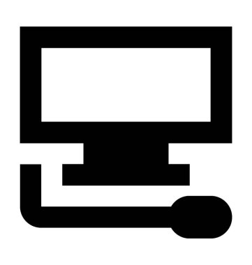 LCD düz vektör simgesi