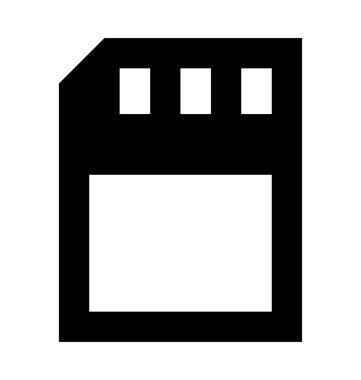 Bellek Kartı Düz Vektör Simgesi