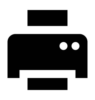 Yazıcı Düz Vektör Simgesi