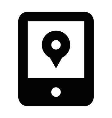 Mobil navigasyon düz vektör simgesi