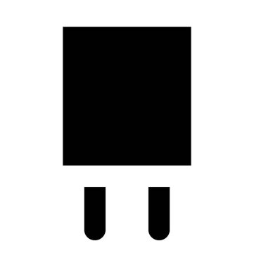 Mobil şarj cihazı düz vektör simgesi