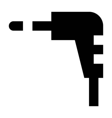 Jack kablo düz vektör simgesi