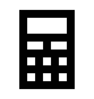 hesap makinesi düz vektör simgesi