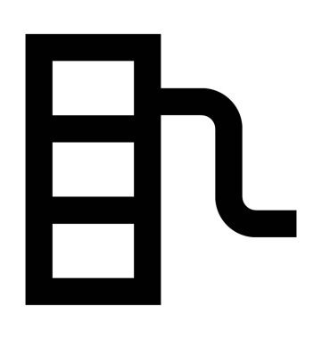 bilgisayar düz vektör simgesi