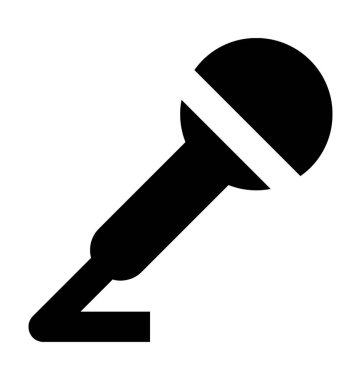 Mikrofon düz vektör simgesi