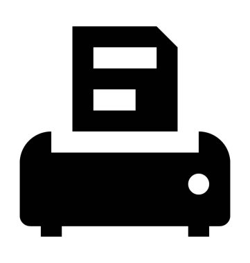 Yazıcı Düz Vektör Simgesi