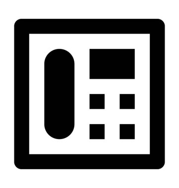 Sabit hat düz vektör simgesi