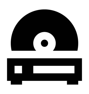 DVD Player düz vektör simgesi