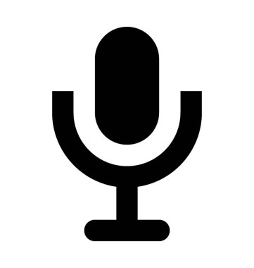 Mikrofon düz vektör simgesi