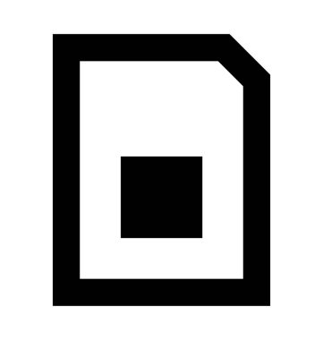 SIM kart düz vektör simgesi