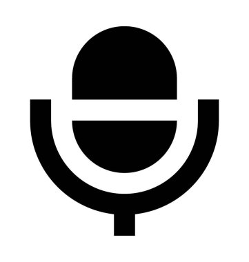 Mikrofon düz vektör simgesi