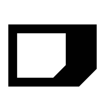 SIM kart düz vektör simgesi