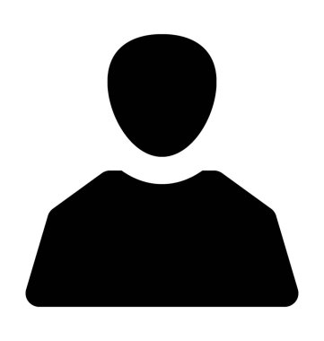 Erkek profil düz vektör simgesi