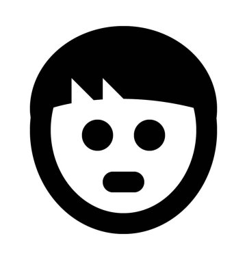 Adam düz vektör simgesi