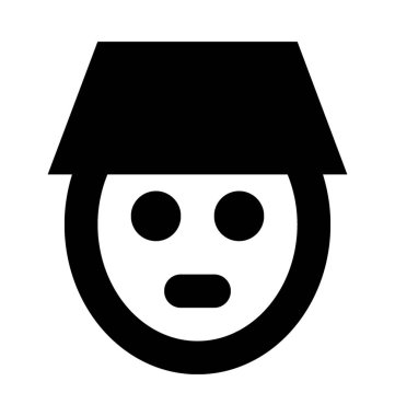 Okul çocuğu düz vektör simgesi