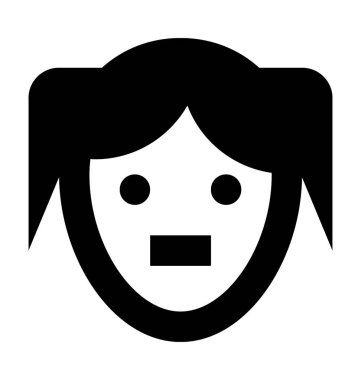 Kadın çocuk düz vektör simgesi