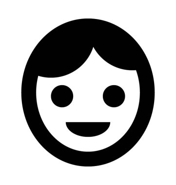 Bebek Avatar düz vektör simgesi