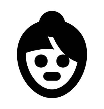 dişi avatar düz vektör simgesi