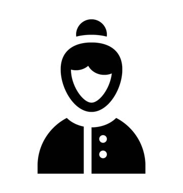 Kadın üst düz vektör simgesi