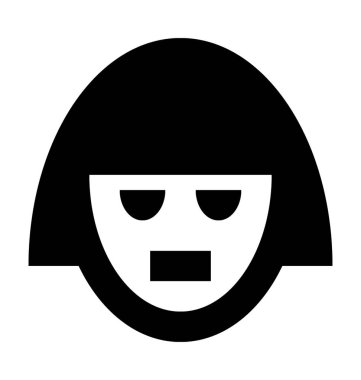 Küçük kız düz vektör simgesi