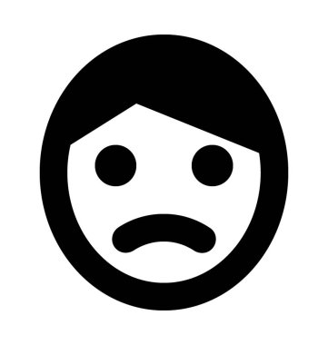 Kızgın çocuk düz vektör simgesi