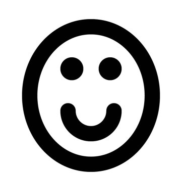 Gülen düz vektör simgesi