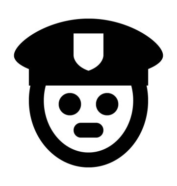 Polis düz vektör simgesi