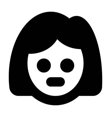 Küçük kız düz vektör simgesi