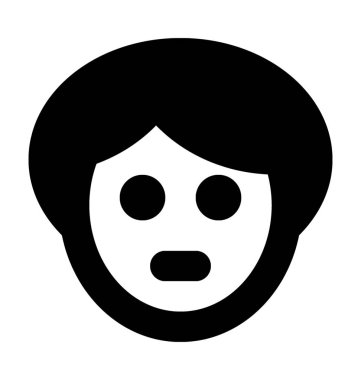 Çizgi film karakteri düz vektör simgesi