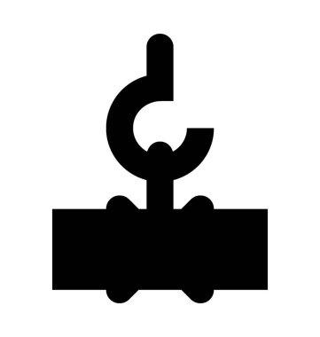 Kanca düz vektör simge kaldırma 