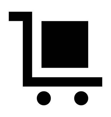 El kamyon düz vektör simgesi 