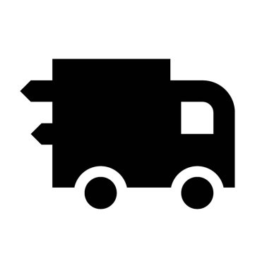 Hızlı teslimat düz vektör simgesi 