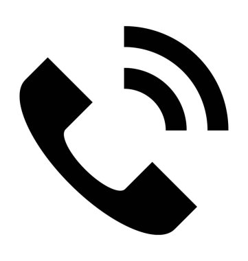 Çağrı işareti düz vektör simgesi 