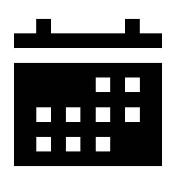 Takvim Düz Vektör Simgesi 