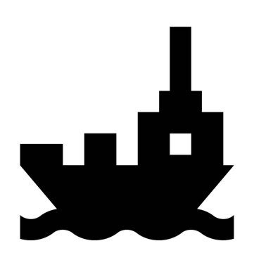 Nakliye düz vektör simgesi 