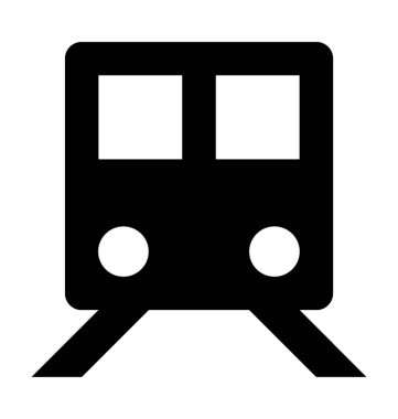 Kargo tren yassı vektör simgesi 