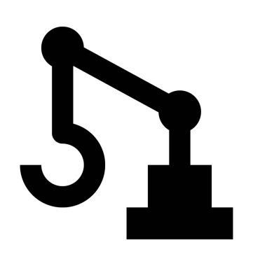 Kule Vinç düz vektör simgesi 