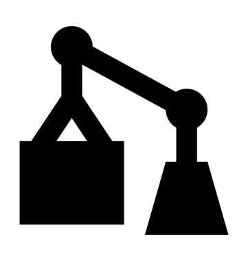 Kule Vinç düz vektör simgesi 