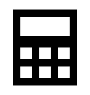 hesap makinesi düz vektör simgesi 