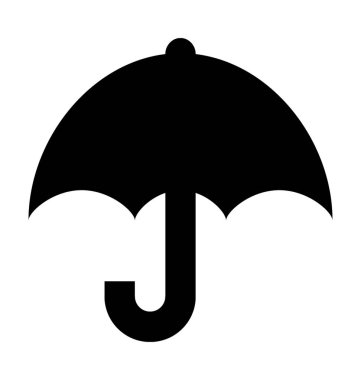 Şemsiye Düz Vektör Simgesi 