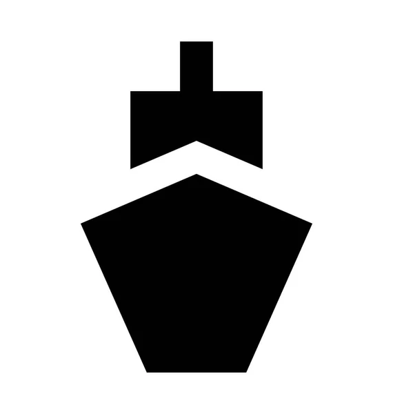 Frachtschiff Flache Vektor Symbol — Stockvektor