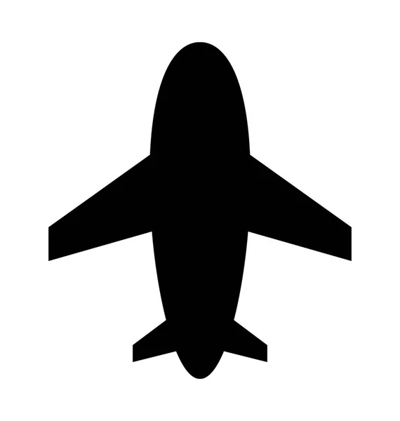 Avión Plano Vector Icono — Vector de stock