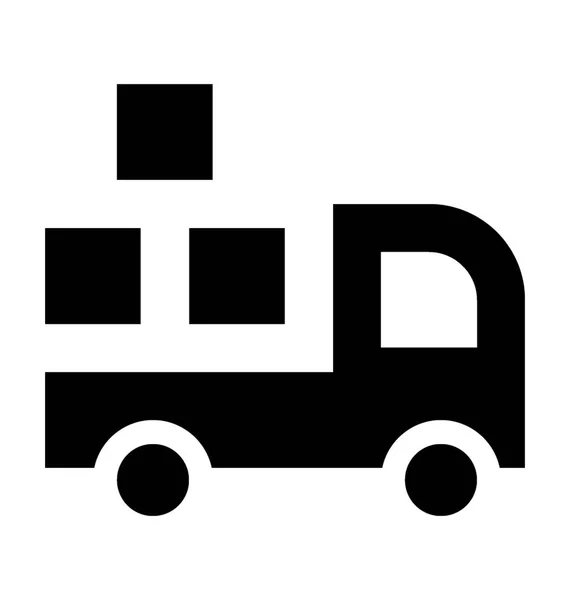 Recoger Van Plana Vector Icono — Vector de stock