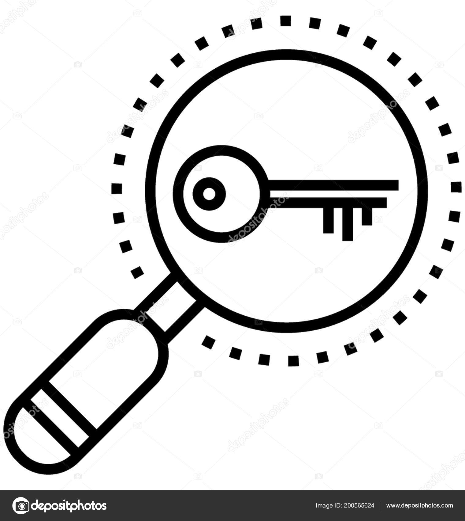 Keyword Search Line Vector Icon Vector Image By C Creativestall Vector Stock