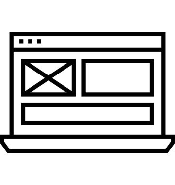 UI geliştirme satırı vektör simgesi